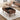 Elegant Solid Wood & Sintered Stone Coffee Table - Brown, White & Black Design hx - 1566MUTUKISPACE