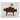 Elegant Solid Wood & Sintered Stone Coffee Table - Brown, White & Black Design hx - 1566MUTUKISPACE