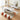 Solid Wood Stool with Beige and Orange Faux Leather Upholstery hx - 1577MUTUKISPACE