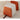 Solid Wood Stool with Beige and Orange Faux Leather Upholstery hx - 1577MUTUKISPACE