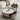 Solid Wood Coffee Table with Sintered Stone Top and Faux Leather Accents hxj - 2703MUTUKISPACE