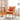 Sleek Mid - Century Modern Chair with Orange, Off - White, and Yellow Leathaire - Natural Oak, Cherry, and Light Brown Wood Finish hykmq - 745MUTUKISPACE