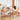 Sleek Mid - Century Modern Chair with Orange, Off - White, and Yellow Leathaire - Natural Oak, Cherry, and Light Brown Wood Finish hykmq - 745MUTUKISPACE