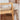 Sleek Mid - Century Modern Chair with Orange, Off - White, and Yellow Leathaire - Natural Oak, Cherry, and Light Brown Wood Finish hykmq - 745MUTUKISPACE
