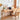 Sleek Mid - Century Modern Chair with Orange, Off - White, and Yellow Leathaire - Natural Oak, Cherry, and Light Brown Wood Finish hykmq - 745MUTUKISPACE