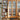 Elegant Cherry Wood & Plywood Cabinet with Copper Accents and Glass Doors hykmq - 767MUTUKISPACE