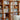Elegant Cherry Wood & Plywood Cabinet with Copper Accents and Glass Doors hykmq - 767MUTUKISPACE