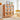 Elegant Cherry Wood Cabinet with Glass Doors and Copper Accents - Natural Finish hykmq - 768MUTUKISPACE