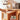 Elegant Cherry Wood Cabinet with Glass Doors and Copper Accents - Natural Finish hykmq - 768MUTUKISPACE