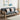 Stylish Dark Brown Sofa with Natural Oak Wood Accents in Grey, Beige, Pink, Yellow, and Light Blue Options hym - 1531MUTUKISPACE