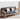 Stylish Dark Brown Sofa with Natural Oak Wood Accents in Grey, Beige, Pink, Yellow, and Light Blue Options hym - 1531MUTUKISPACE