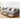 Stylish Dark Brown Sofa with Natural Oak Wood Accents in Grey, Beige, Pink, Yellow, and Light Blue Options hym - 1531MUTUKISPACE