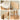 Elegant Brown Oak Wood Chair with Cotton and Linen Upholstery hym - 1541MUTUKISPACE