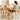 Beautiful Brown Beech and Tung Wood Natural Table hym - 469MUTUKISPACE
