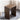 Handcrafted Brown Oak Wood Stool – Natural Finish, Perfect for Home Decor and Comfort hym - 471MUTUKISPACE
