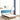 Stylish Natural Wood Bed Frame in Gray, Blue, or Brown - Oak and Pine with Cotton - Ramie Fabric Options hym - 477MUTUKISPACE