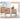 Elegant Brown Oak Wood Dining Table - Natural Finish hym - 482MUTUKISPACE