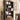 Stunning Brown Oak and Tung Wood Cabinet with Stylish Metal Accents hym - 483MUTUKISPACE