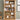Stunning Brown Oak and Tung Wood Cabinet with Stylish Metal Accents hym - 483MUTUKISPACE