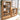Stunning Brown Oak and Tung Wood Cabinet with Stylish Metal Accents hym - 483MUTUKISPACE
