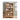 Stunning Brown Oak and Tung Wood Cabinet with Stylish Metal Accents hym - 483MUTUKISPACE