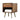 Stylish Brown Tung Wood Bedside Cupboard with Durable Metal Accents hym - 488MUTUKISPACE