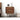 Stylish Bedside Cupboard - Brown Tung Wood & Metal Finish hym - 489MUTUKISPACE