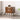 Stylish Bedside Cupboard - Brown Tung Wood & Metal Finish hym - 489MUTUKISPACE