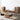 Elegant Brown Tung Wood Coffee Table with Metal Accents hym - 490MUTUKISPACE