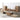 Elegant Brown Tung Wood Coffee Table with Metal Accents hym - 490MUTUKISPACE