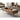Elegant Brown Tung Wood Coffee Table with Metal Accents hym - 490MUTUKISPACE