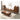 Elegant Brown Tung Wood Coffee Table with Metal Accents hym - 490MUTUKISPACE