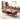 Elegant Brown Tung Wood Coffee Table with Metal Accents hym - 490MUTUKISPACE