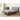 Stylish Bed with Natural Oak, Pine & Cotton - Ramie Upholstery – Elegant Brown, Off White & Gray Finish hym - 630MUTUKISPACE