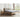Stylish Bed with Natural Oak, Pine & Cotton - Ramie Upholstery – Elegant Brown, Off White & Gray Finish hym - 630MUTUKISPACE