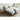 Stylish Bed with Natural Oak, Pine & Cotton - Ramie Upholstery – Elegant Brown, Off White & Gray Finish hym - 630MUTUKISPACE