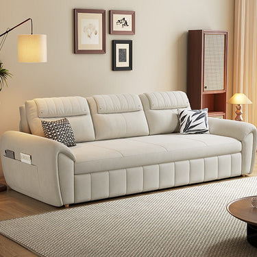 Stylish Sofabed Collection: Beige & Light Gray with Dark Brown, Orange, Green, Blue Options in Cotton, Faux Leather, Latex & Coir
