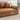 Modern Orange Sofa with Pine Wood Frame, Cotton Down Cushions, and Faux Leather Accents hzh - 1353MUTUKISPACE