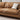 Stylish Pine Wood Sofa with Orange Cotton Blend and Luxurious Faux Leather Accents hzh - 1356MUTUKISPACE
