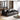 Stylish Black Pine Wood Sofa with Comfortable Goose Down and Faux Leather Finish hzh - 1368MUTUKISPACE