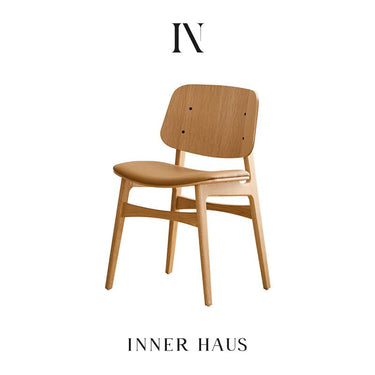 Italian Minimalist Solid Wood Dining Chair Danish Designer Nordic Armless Home Soft Padded Tea Chair inner - kecy - DchairMUTUKISPACE