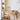 Elegant Natural Wood Makeup Vanity with Rattan and Ash Wood Accents, Glass Top tzm - 525MUTUKISPACE