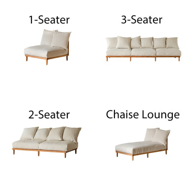 Modular Sofa for 1 to 3 people Cherry wood frame xbjj-yssf-sofa - Detail view 34