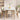 Stylish Multifunctional Table with Modern Sintered Stone Top and Durable Wood Legs - White & Gray Finish ybn - 390MUTUKISPACE