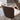 Luxurious Synthetic Leather Chair - Off White & Brown Design ybn - 974MUTUKISPACE