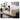 Modern Techno Fabric Sofa in Black, Light Brown, and White - Contemporary Elegant Design yw - 196MUTUKISPACE