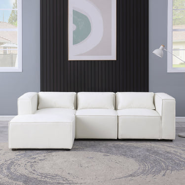 modular sofa Beige chenille fabric, simple and grand, the seat and back is very soft. this is also a KNOCK DOWN sofaMUTUKISPACE