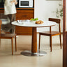 Round Dining Table Boxwood 37.4/43.3 Inches 4 - 6 People Solid Wood Nordic mu - gryz - DtableMUTUKISPACE