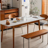 Solid Wood Extendable Dining Table with Stone Top mu - mtsscz - DtableMUTUKISPACE