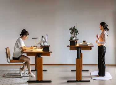 Adjustable Solid Wood Electric Desk mu - gesjsz - deskMUTUKISPACE